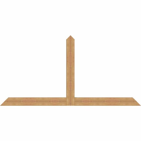 Ekena Millwork Portland Timber Gable Bracket, Western Red Cedar, 96"W x 48"H x 3 1/2"D x 5 1/2"F, 12/12 Pitch GBW096X48X0406POR00SWR